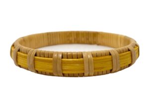 Basket woven bangle bracelet. 