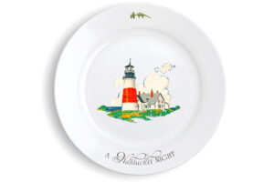 Decorative plate with lighthouse.